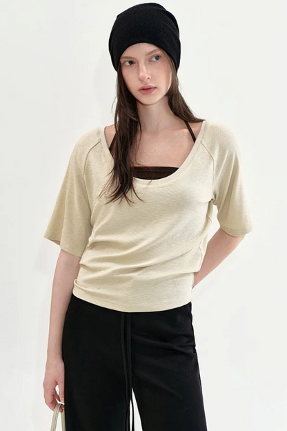 Color-Block Halter Top Set