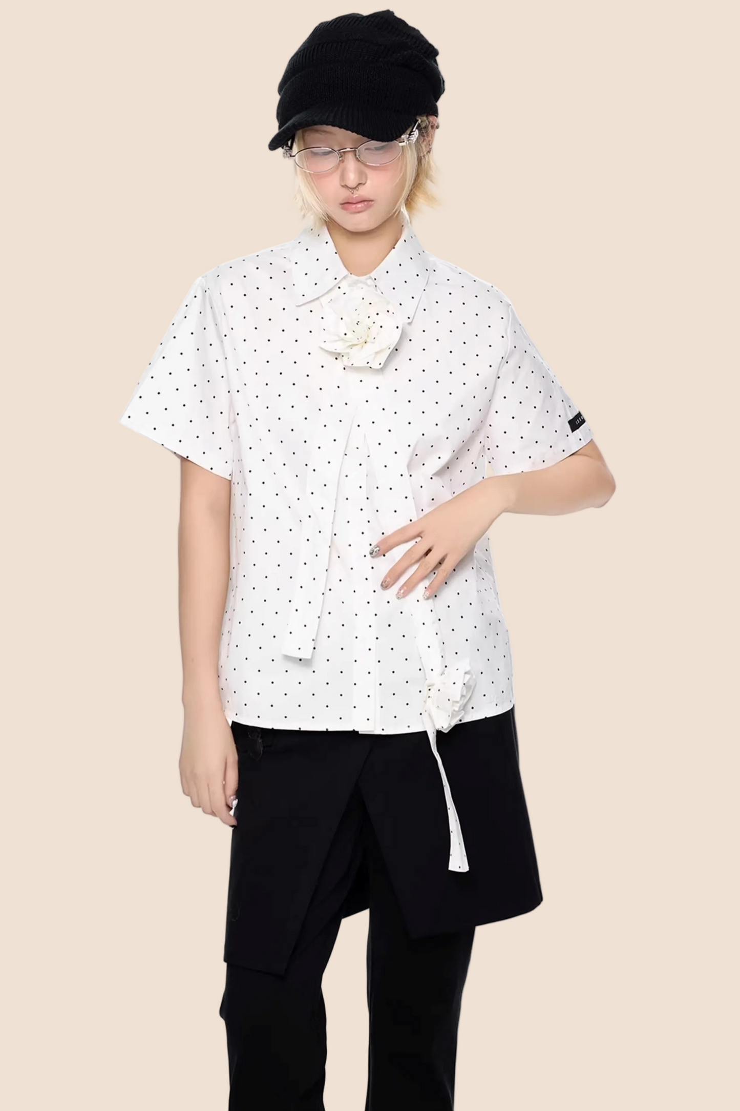 French Design Polka Dot Blouse