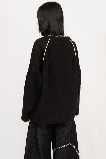 American Vintage Black Long Sleeve Top