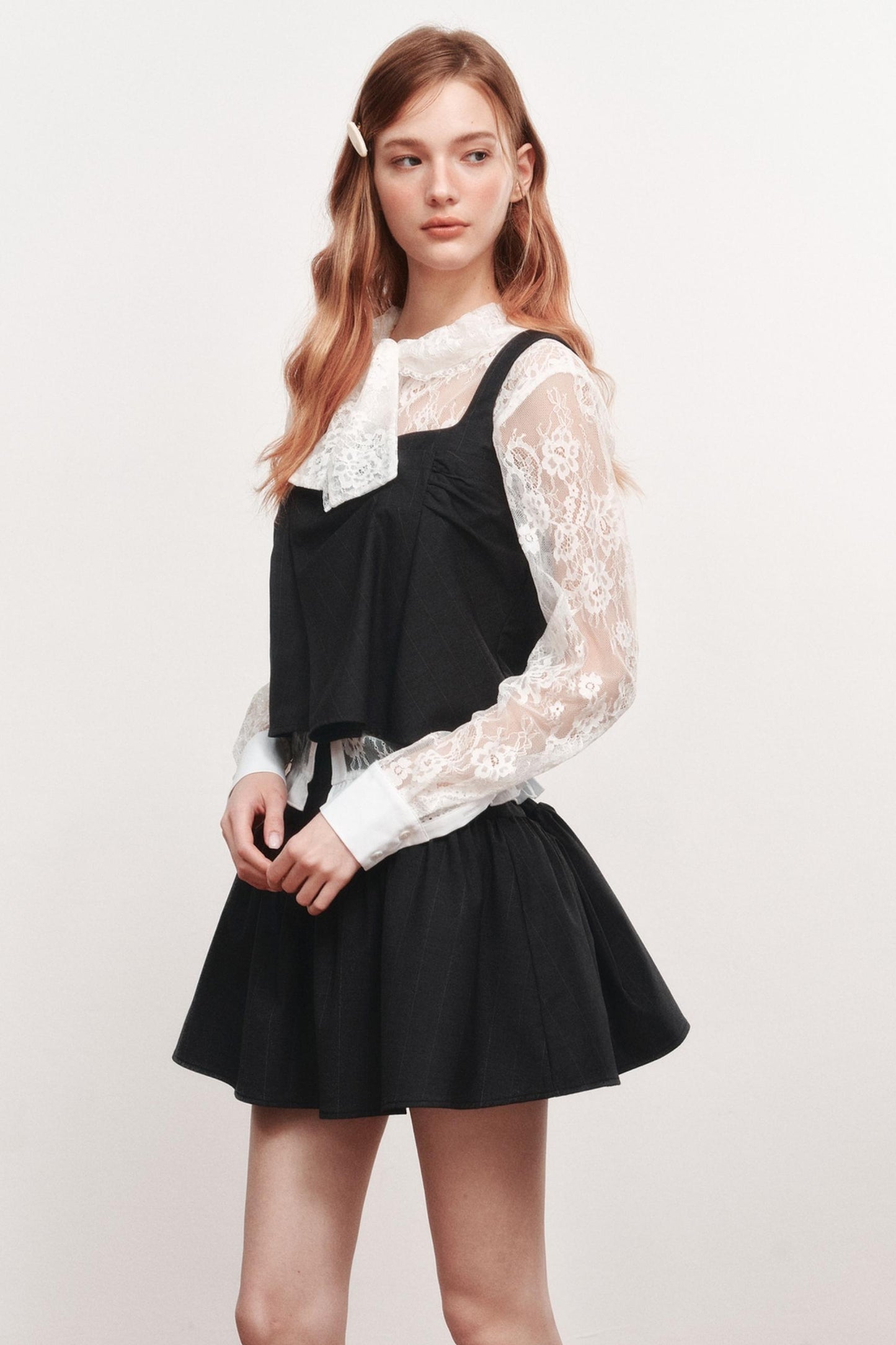 Fluffy Pleated High-Waisted Skirt