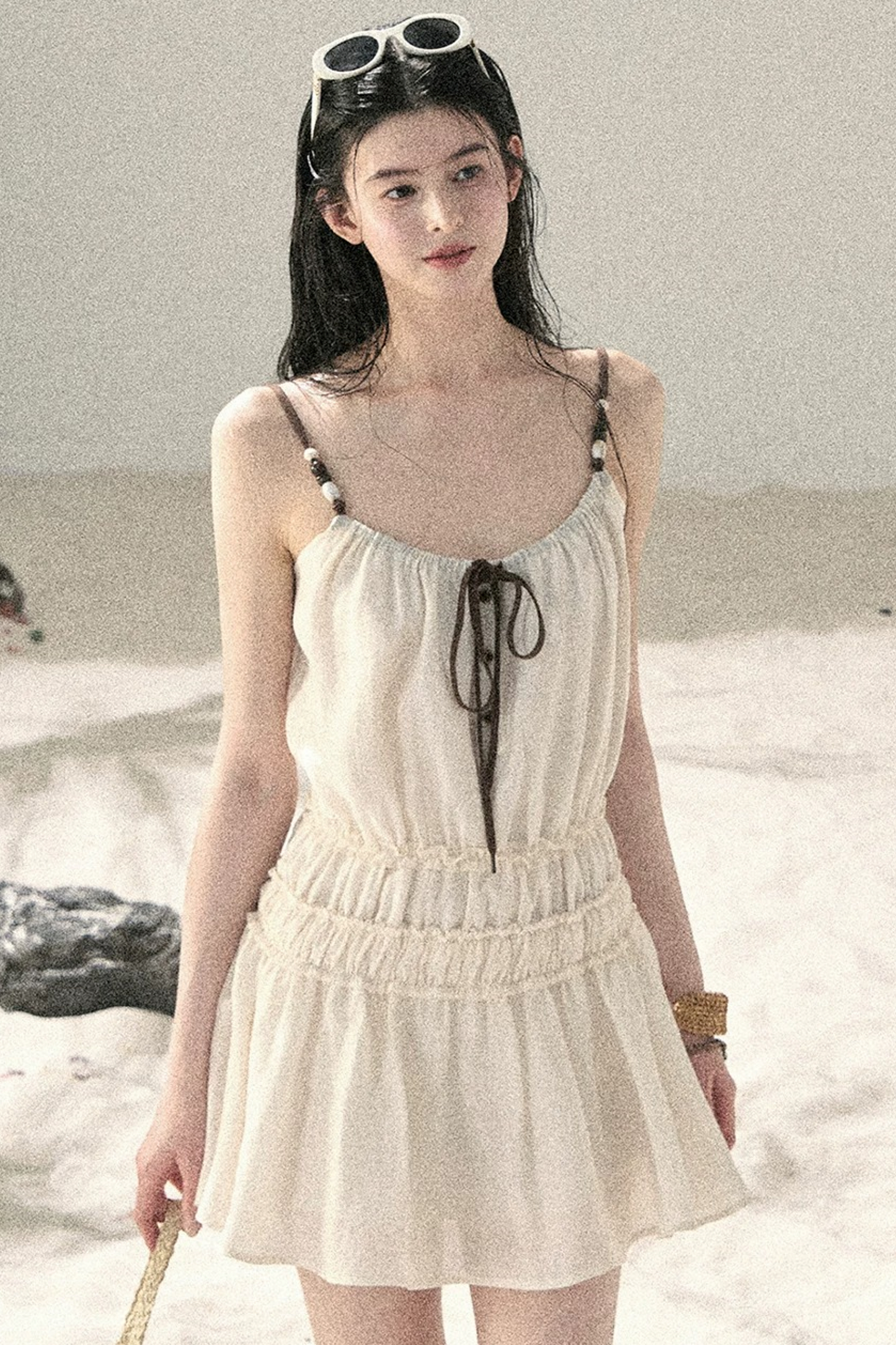 Französisches Sommerkleid mit Trägern