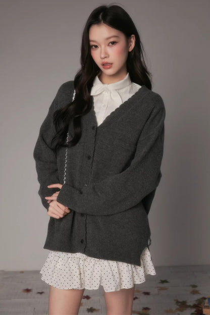 Lace Knit Feminine Cardigan