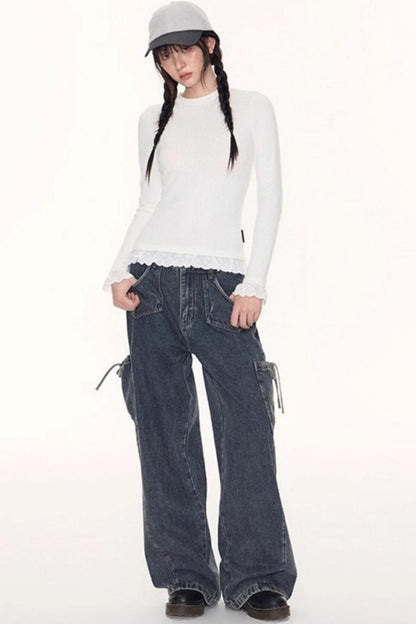 Vintage Cargo Wide-Leg Pants