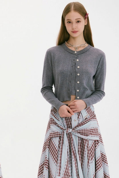 Autumn Flower Knitted Cardigan