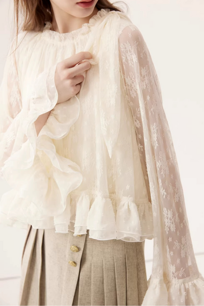 Chiffon Bow Ribbon Blouse