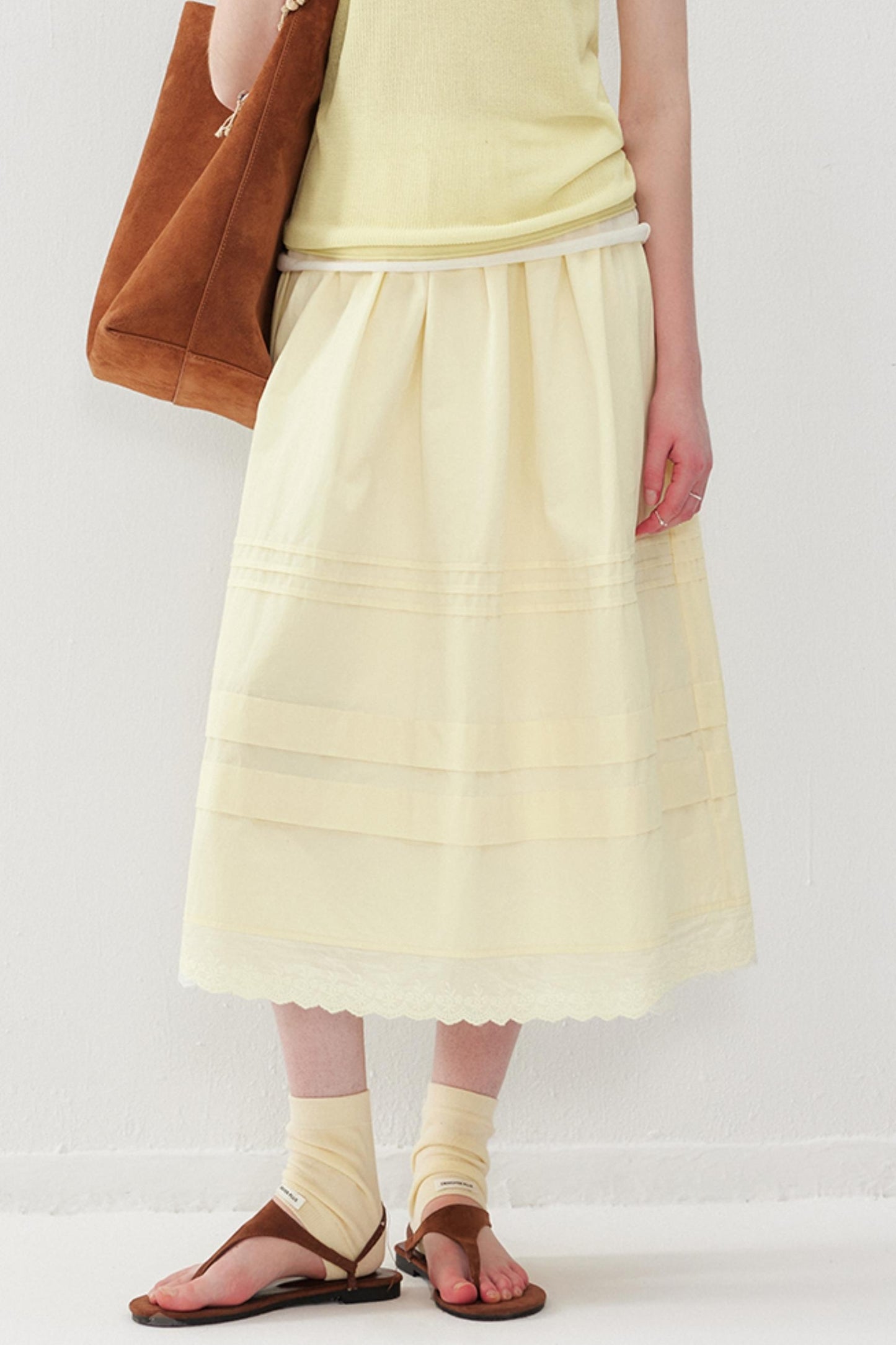 Lace Halter A-Line Skirt