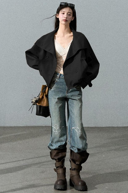 Rise Collar Trench Coat