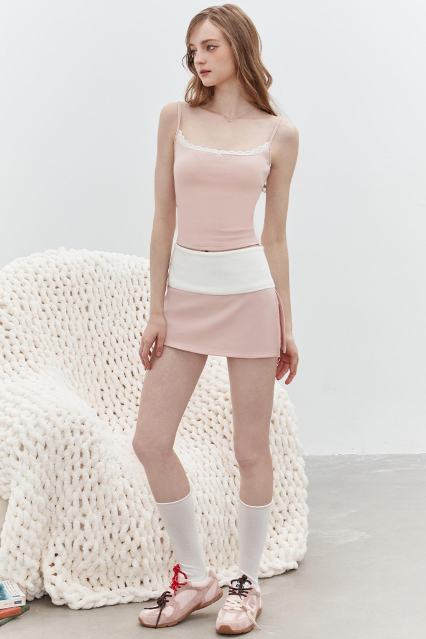 Slim Fit Lace High Waist Skirt Set-Up