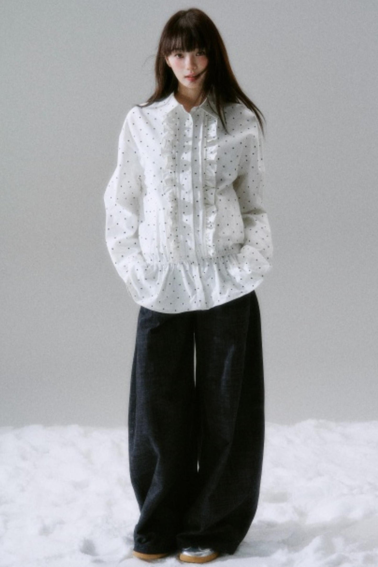 Polka Dot Twill Shirt