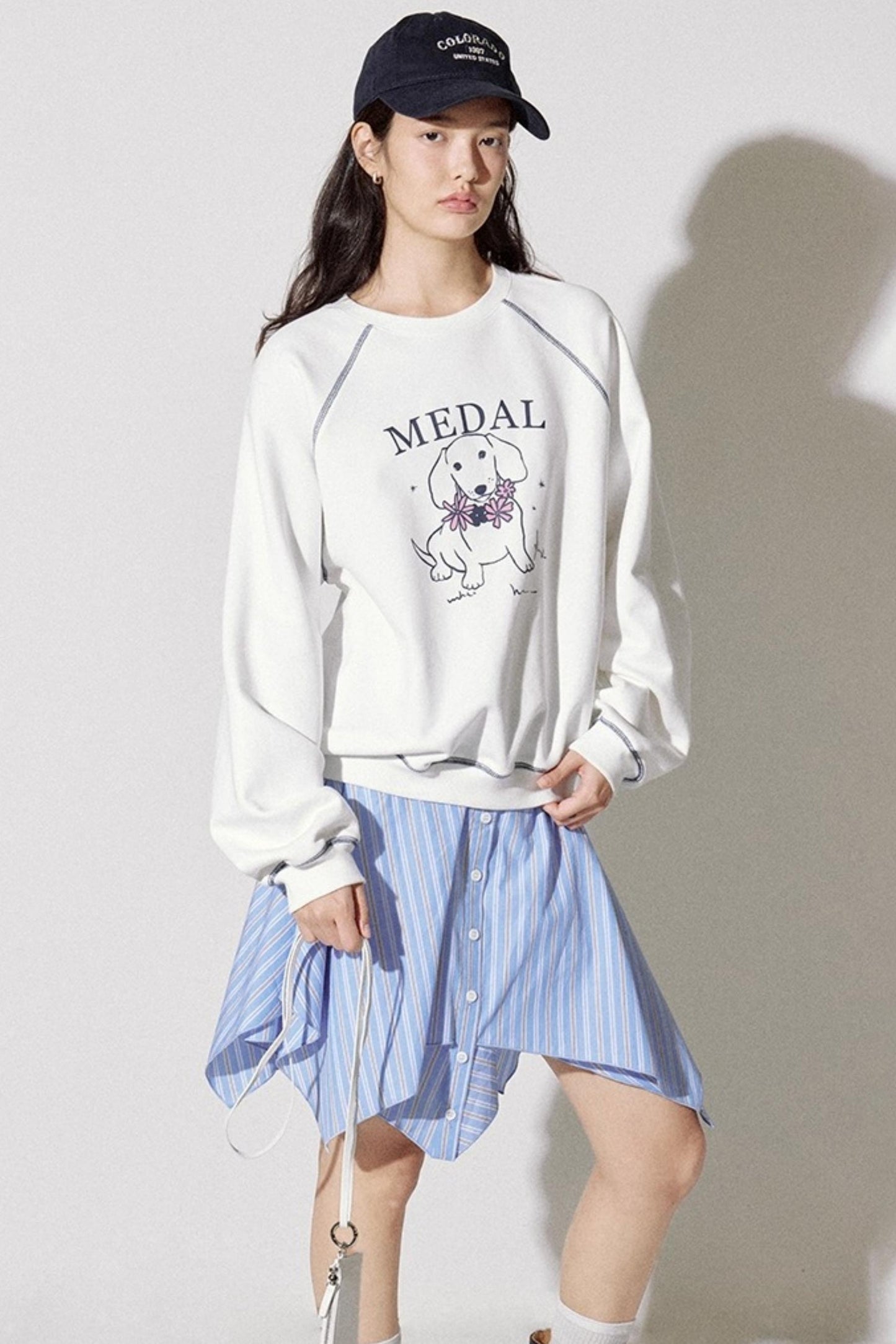 Playful Puppy Print Sweatshirt