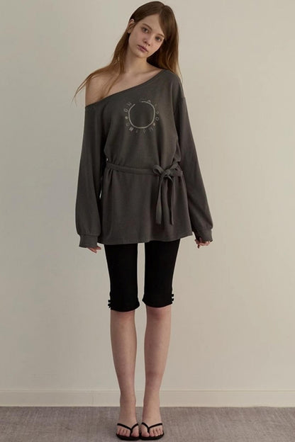 Personalized Slouchy Tie Sweatshirt