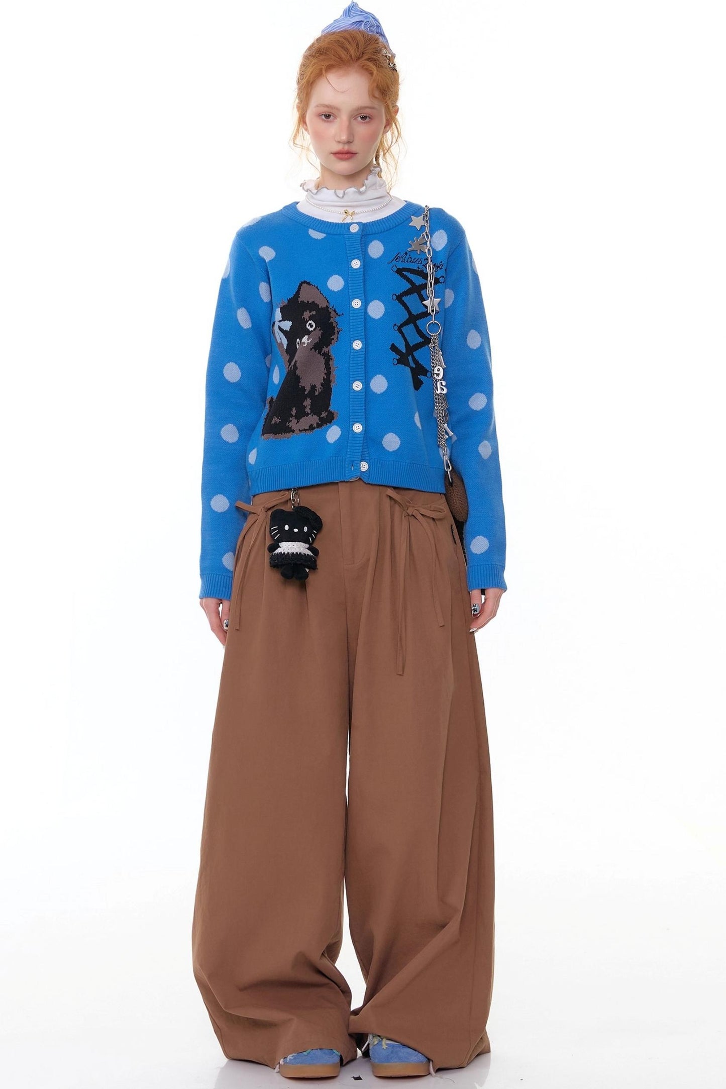 Autumn High-Waisted Slimming Brown Trousers