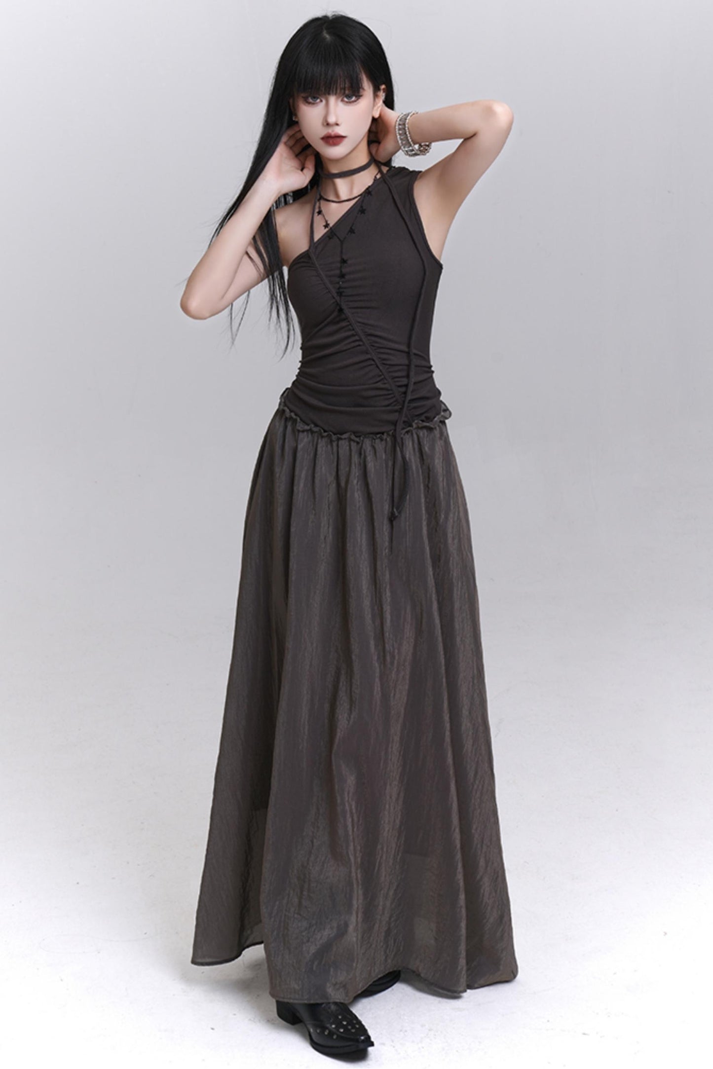 Elegant Seaside One-Shoulder Dress