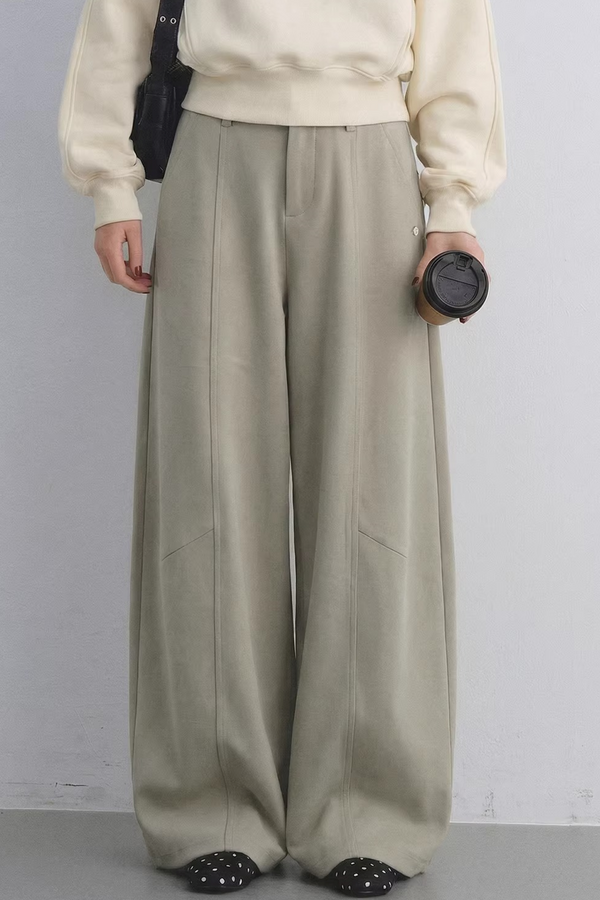 High-Waisted Drapey Suit Pants