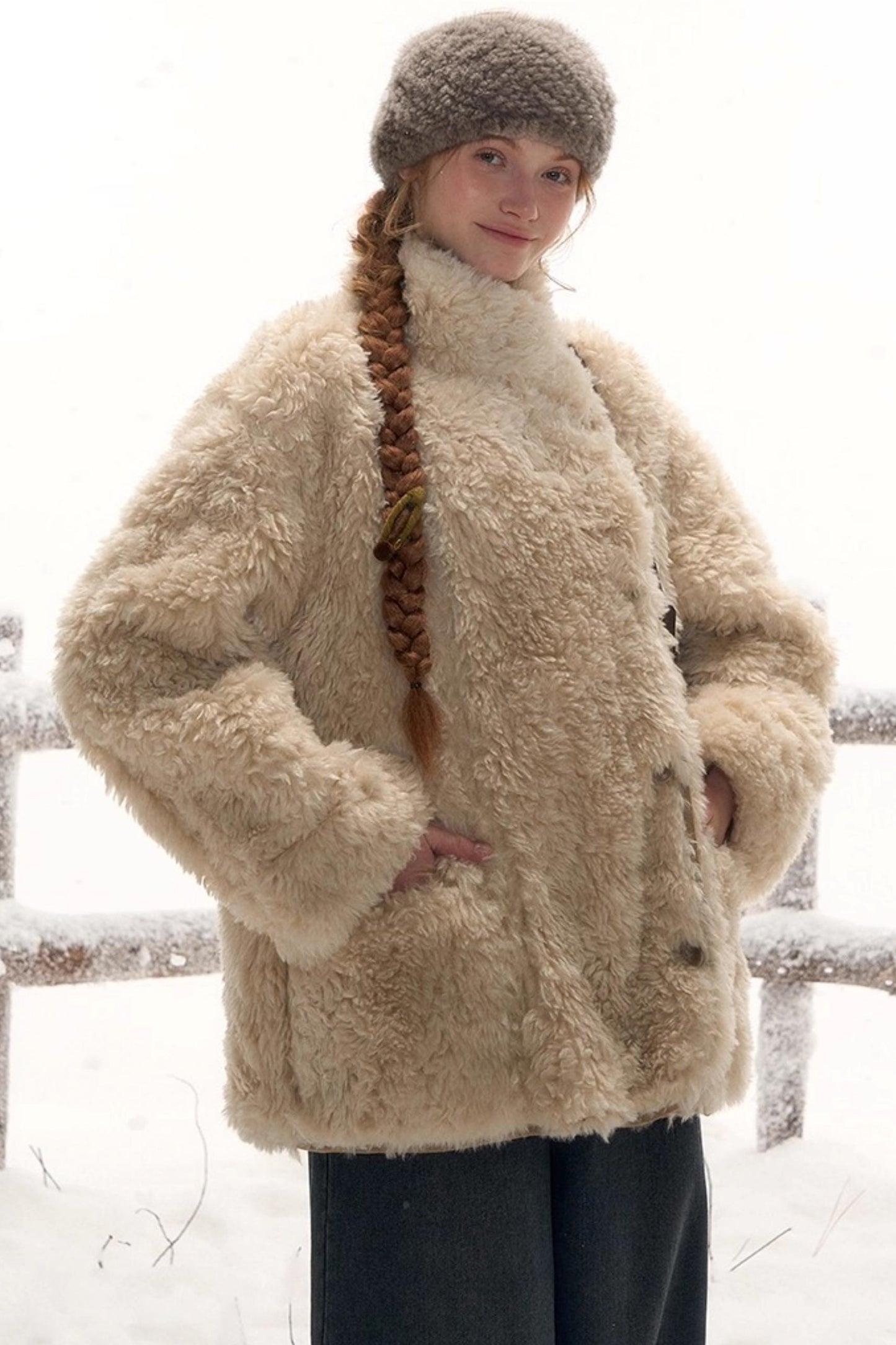 Reversible Leather Fur Coat