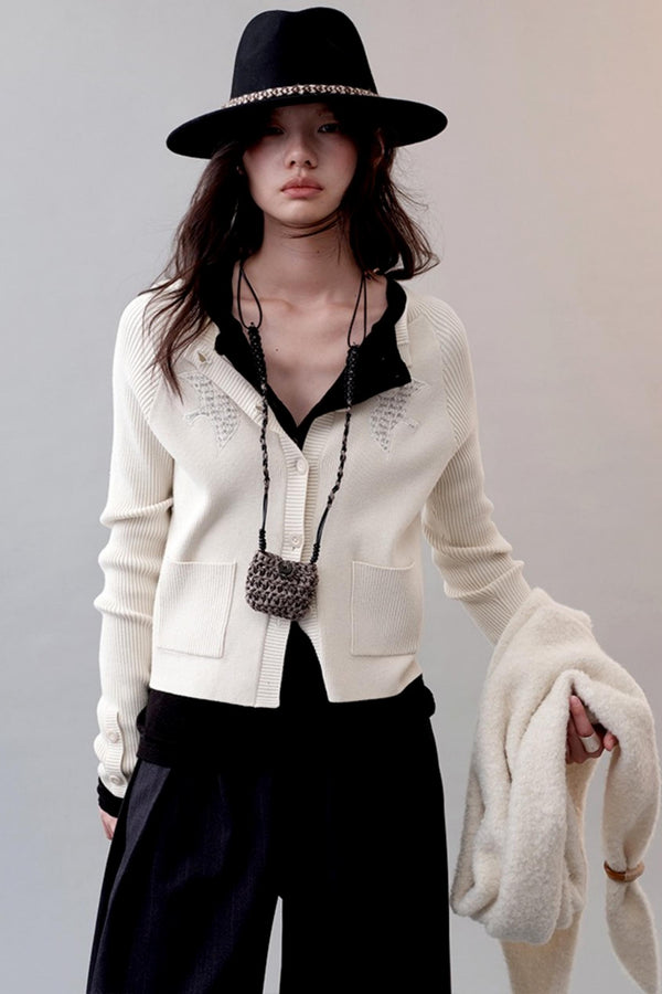 Feather Shadow Knitted Cardigan