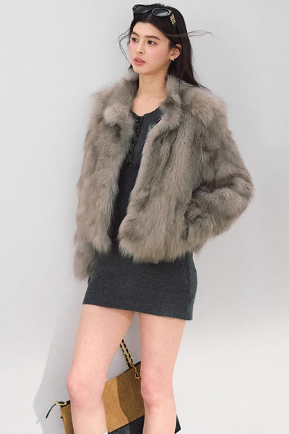 Gray Knitted Bodycon Dress