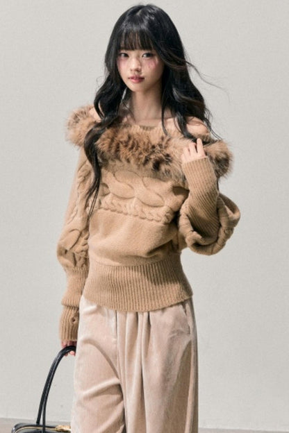 Tea Fragrance Mohair Sweater