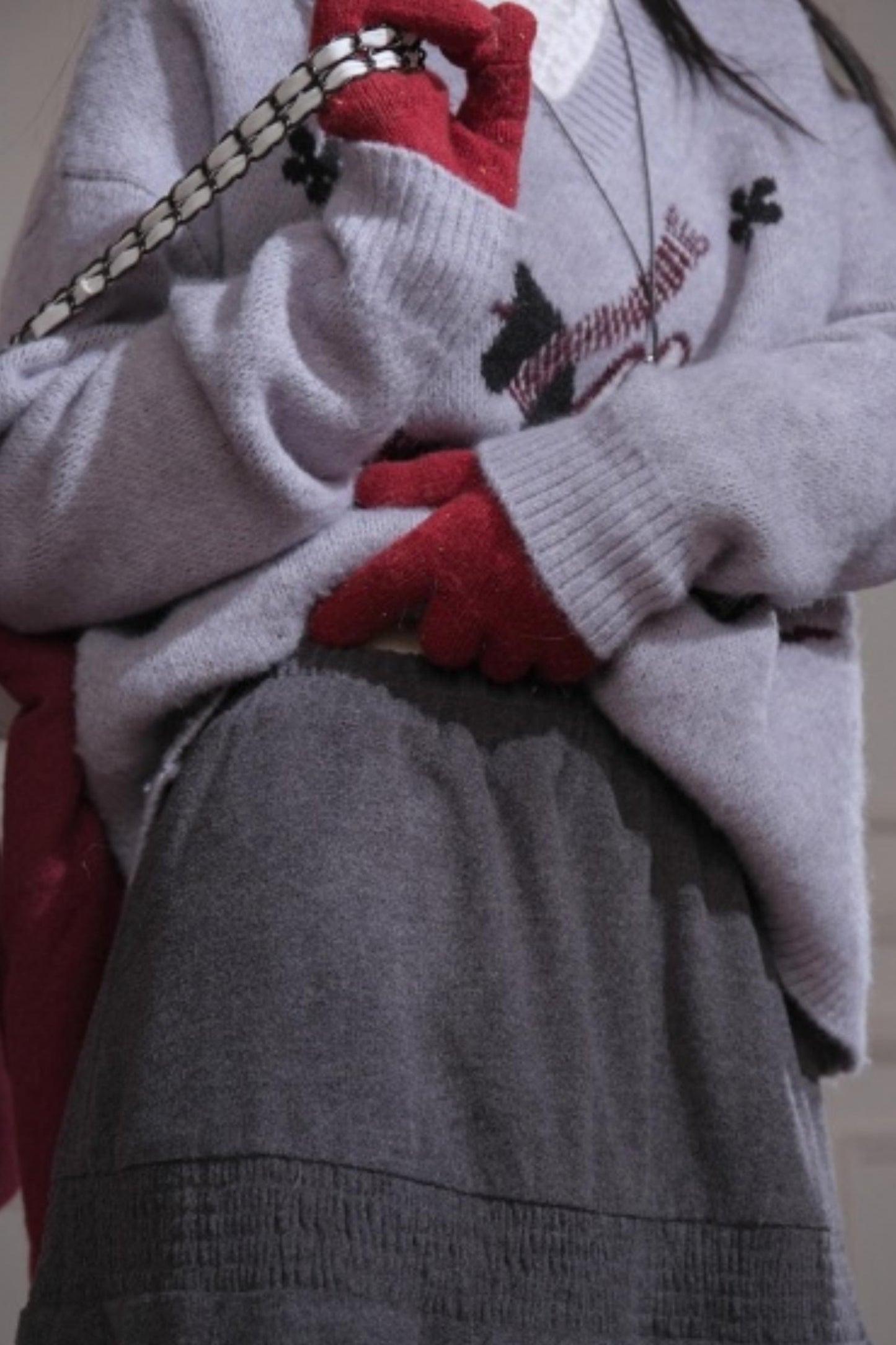 Night Mist Wool Skirt