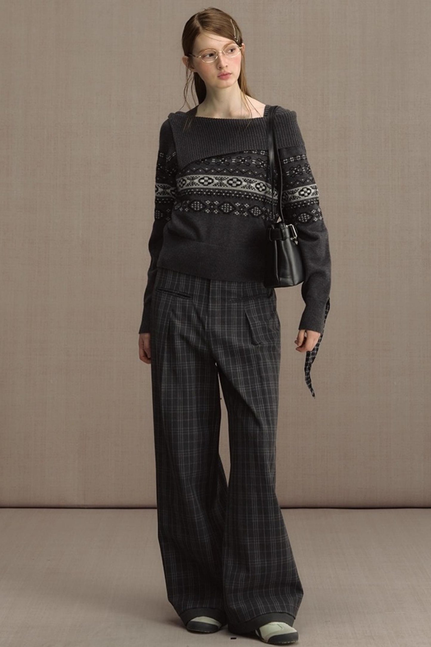 Nordic Preppy Style Fair Isle Sweater