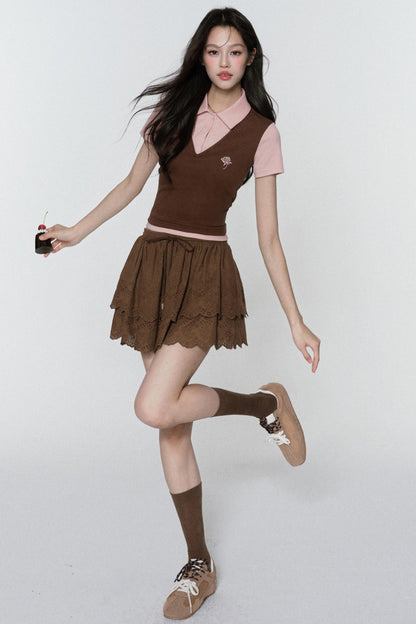 Vintage Rose Polo Tee