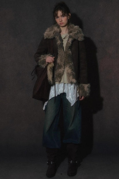 Thick Deerskin Fleece Integrated Jacket