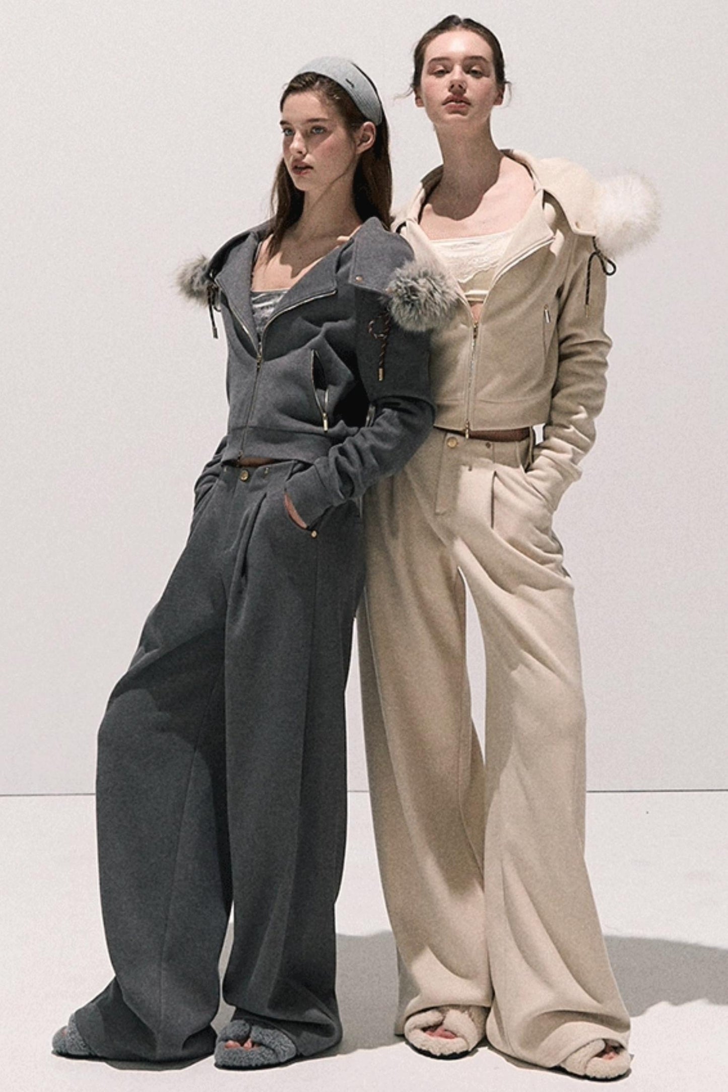 Basic Wool High-Waisted Wide-Leg Trousers