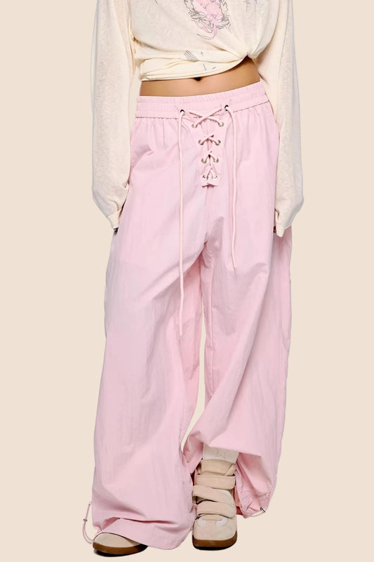 Low-Waist Ruched Sports Pants
