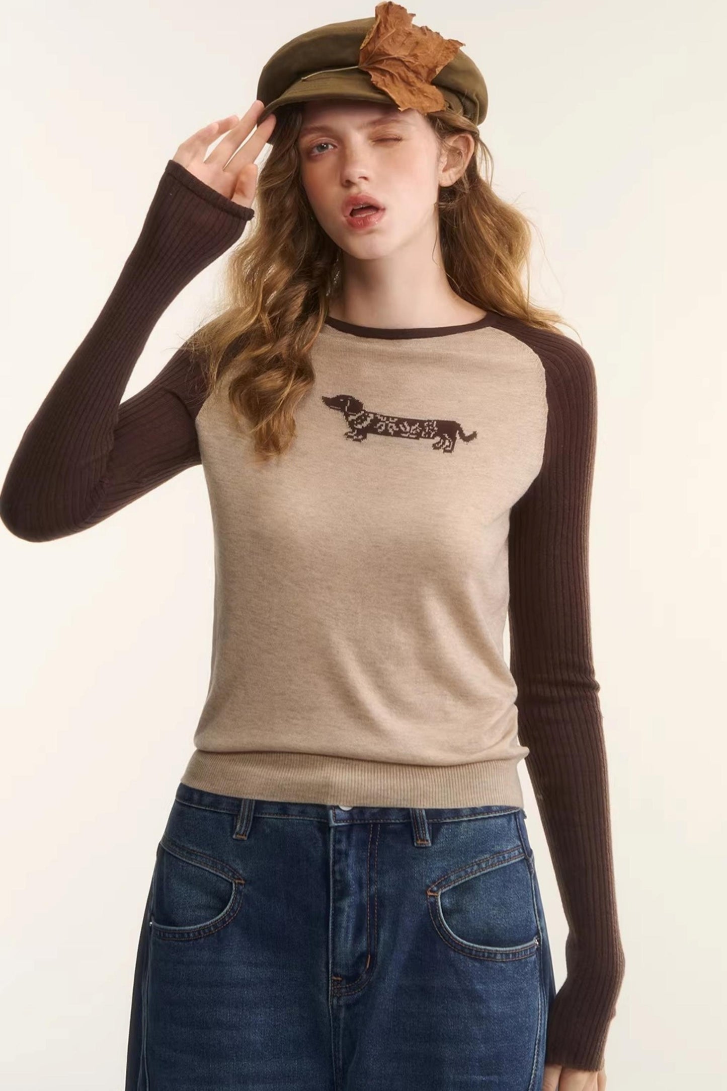 Wool Fair Isle Dachshund Top