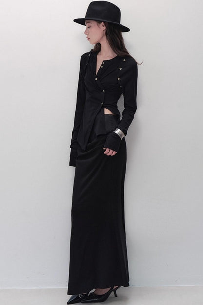 Detachable Round Neck Knitted Cardigan