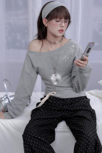 Slanted Shoulder Top