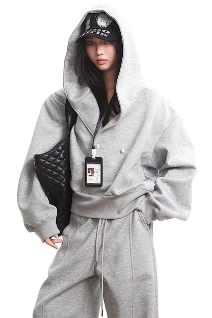 American Gray Hooded Sweatshirt Set-Up