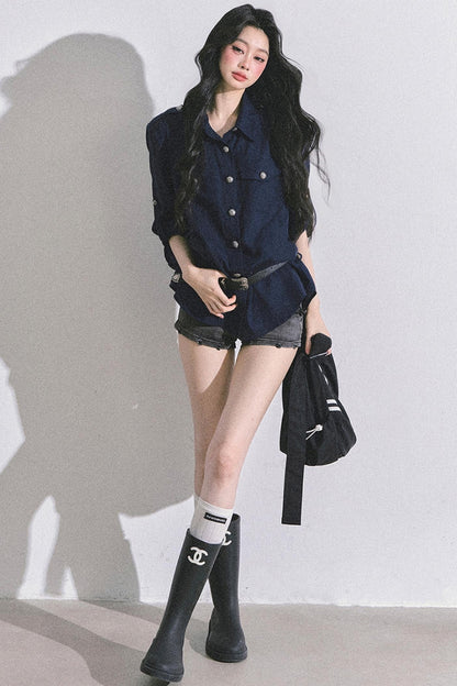 Autumn White Polo Shirt & Pants Set-Up