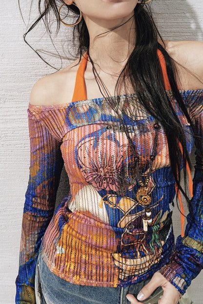 Floral One-Shoulder Base Layer