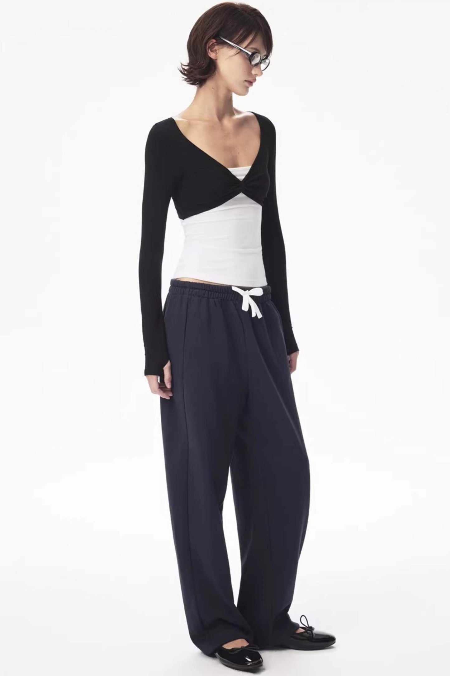 Color-Blocked Carrot Pants