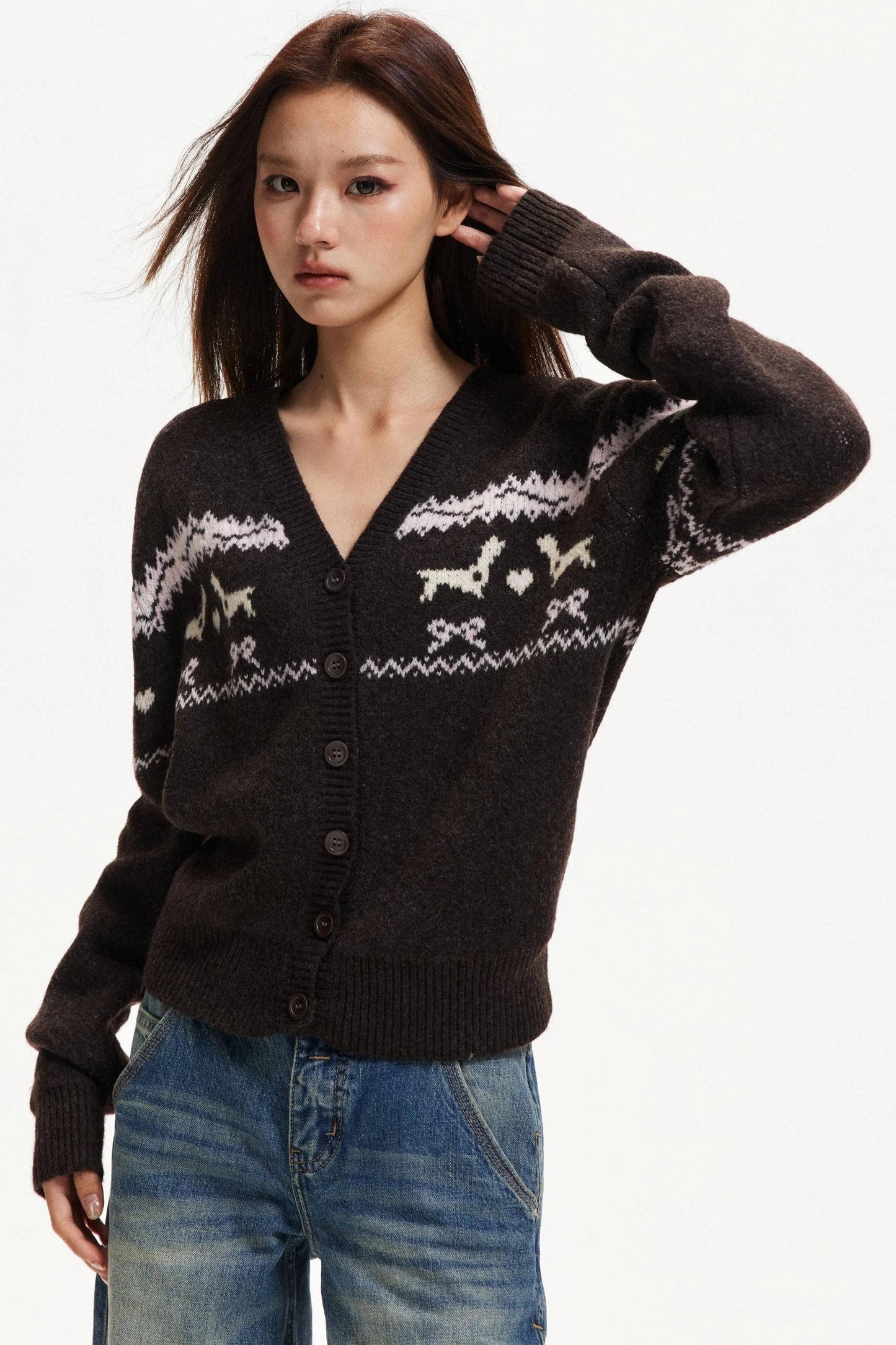 Fair Isle Knitted Cardigan