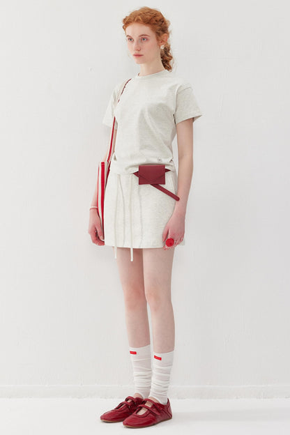 Sporty Gray Tee & Skirt Set-Up