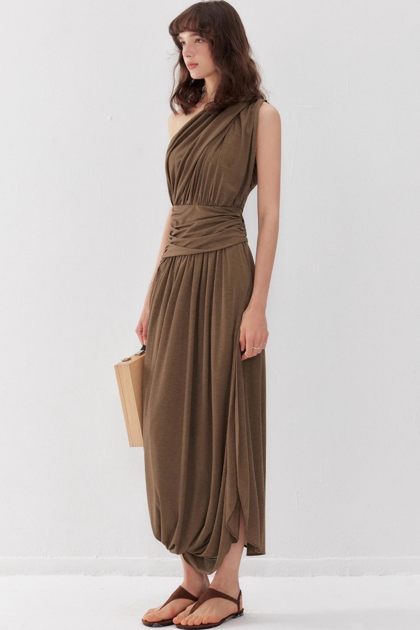 Chic Vintage Pleated Swing Dress