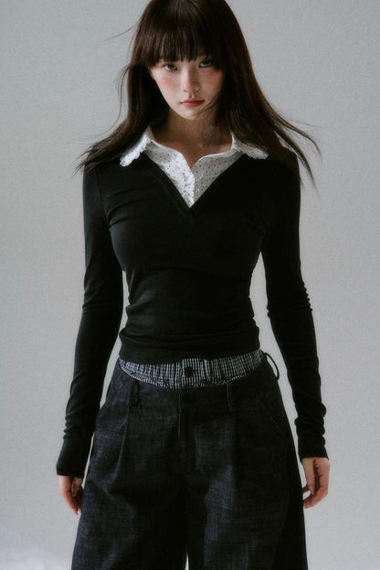 Vintage Lace Patchwork Sweater