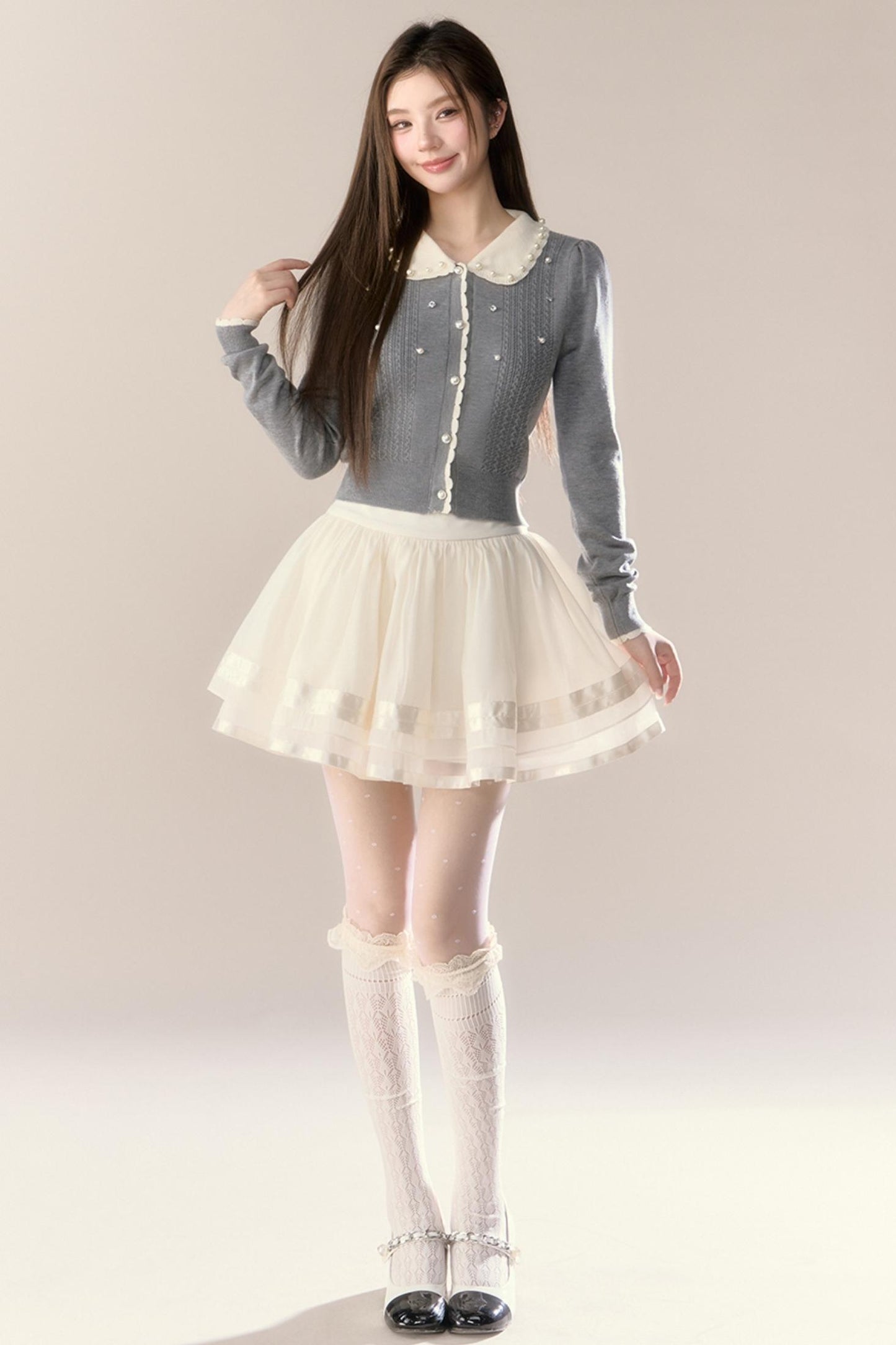 Cherry Blossom Wool Knitted Set-Up