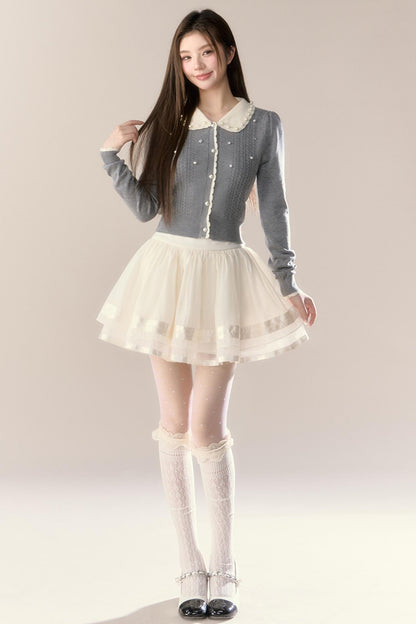 Cherry Blossom Wool Knitted Set-Up