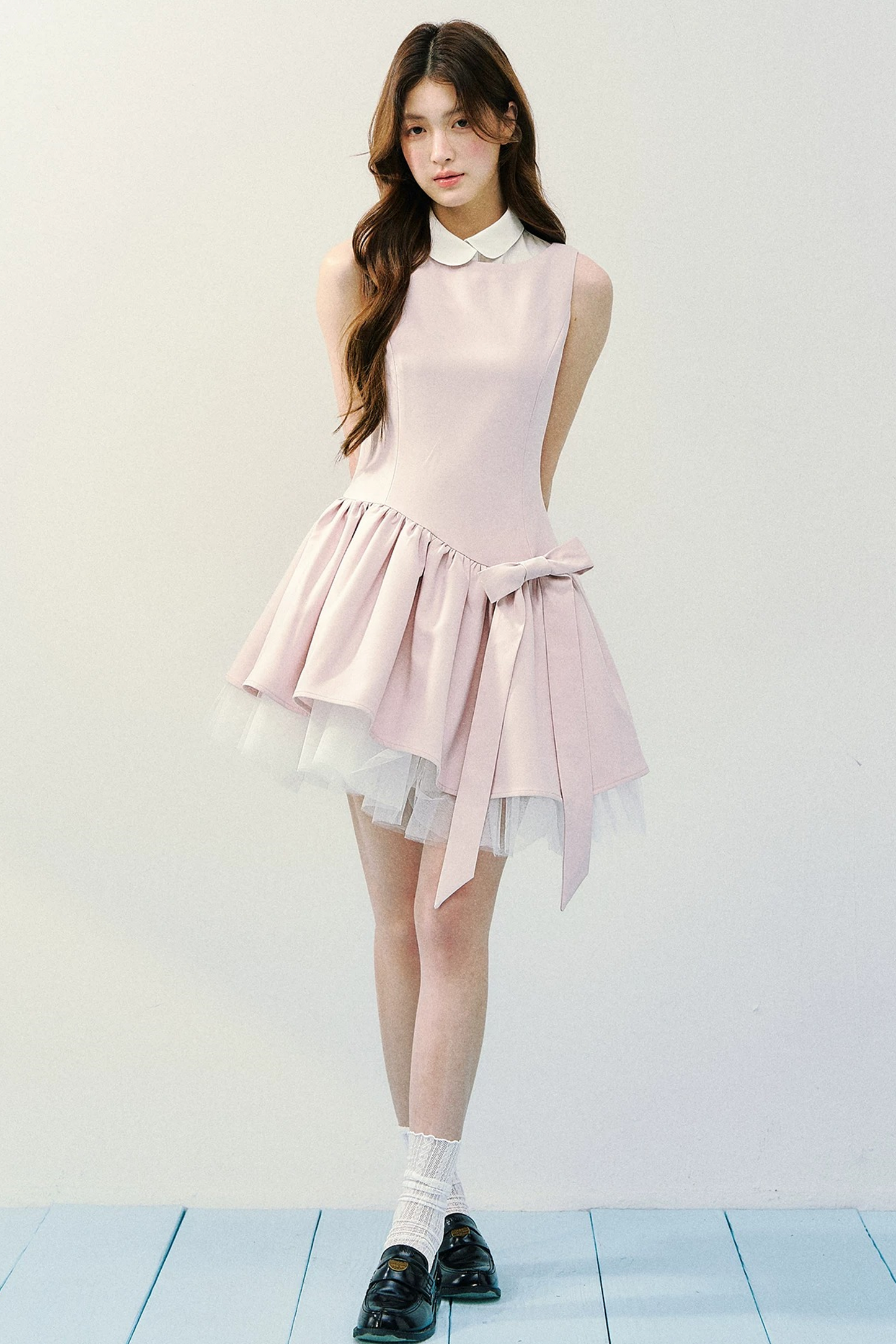 Abito da balletto rosa e grigio