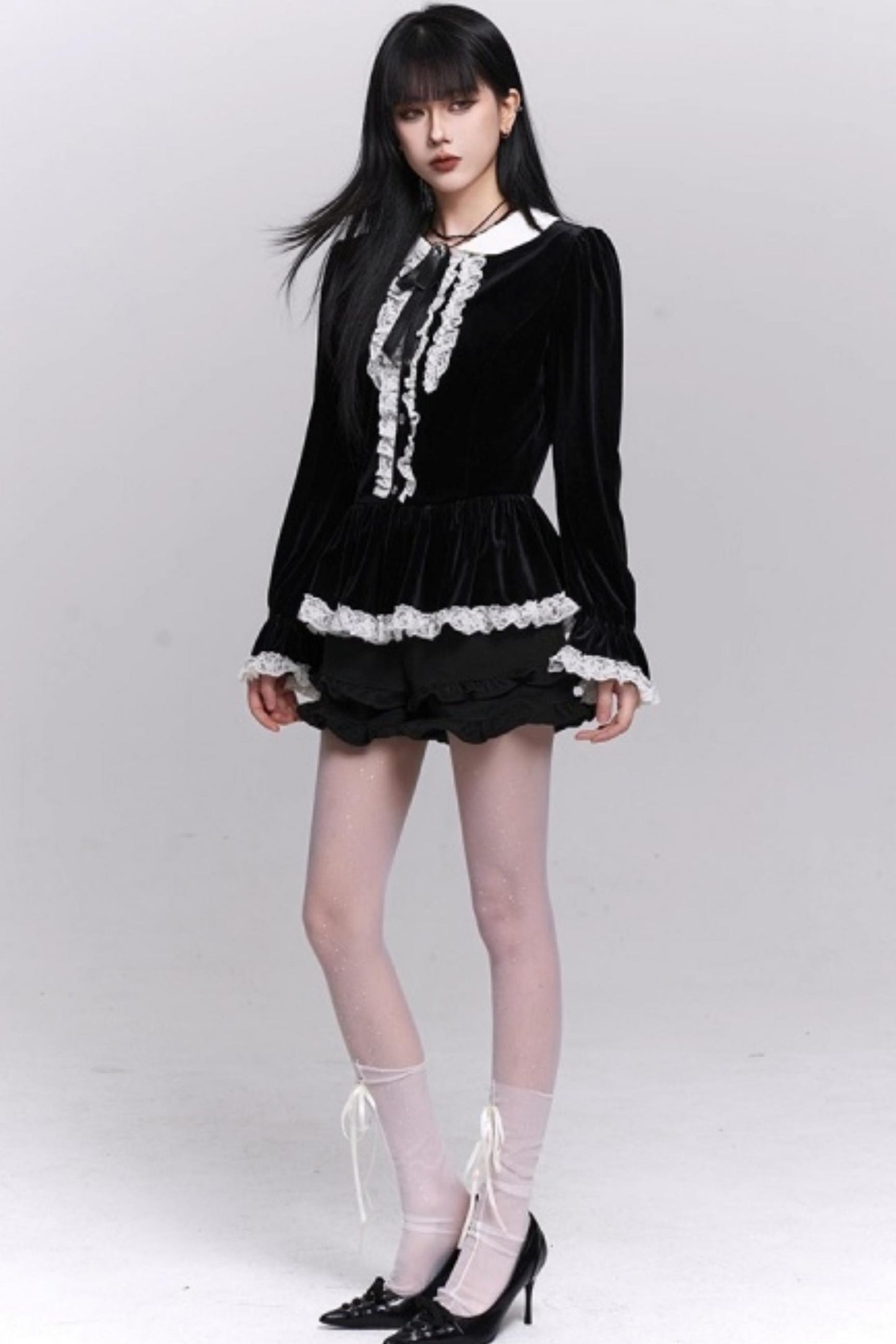 Velvet French Court Top