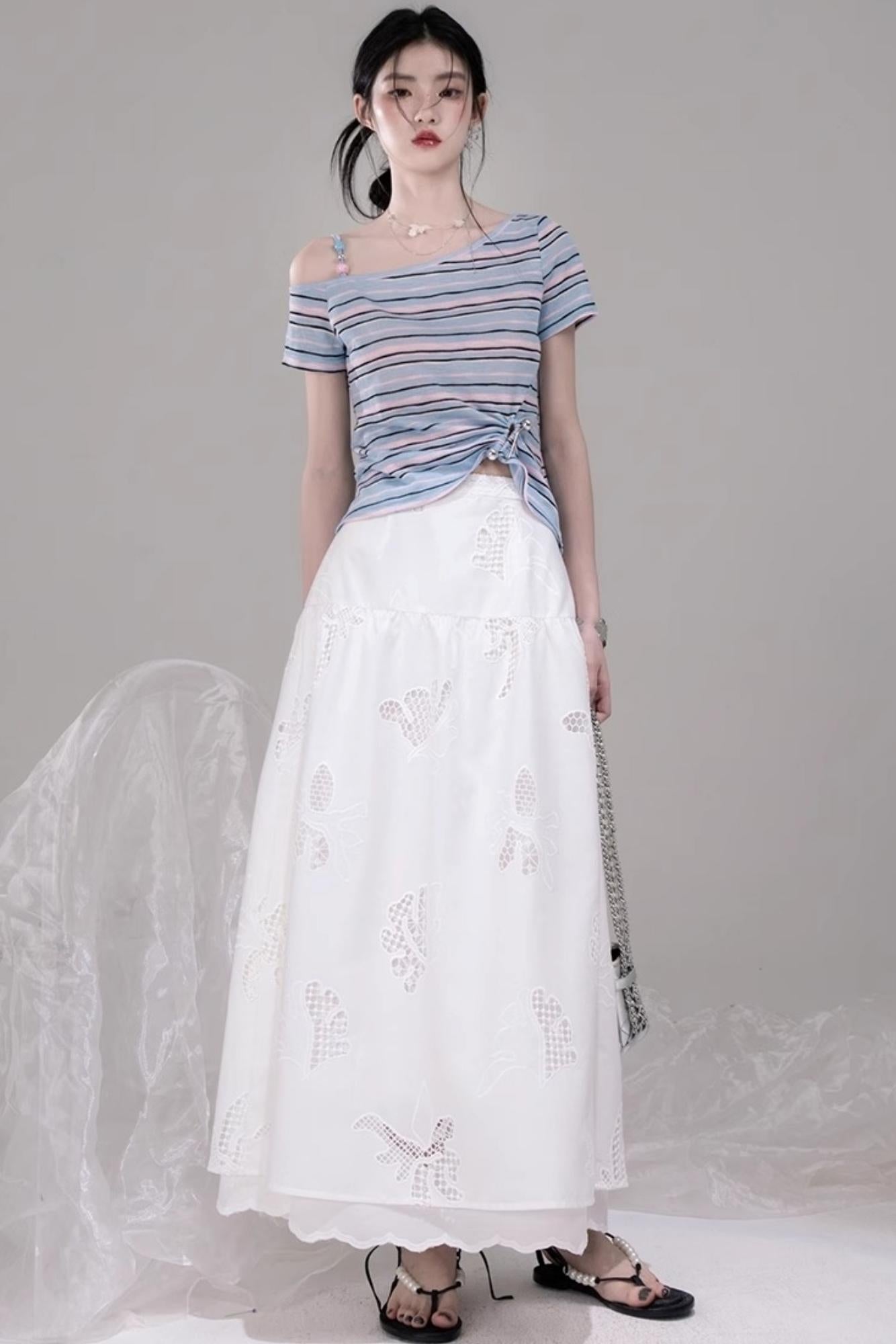 Twisted Stripe Raglan Tee