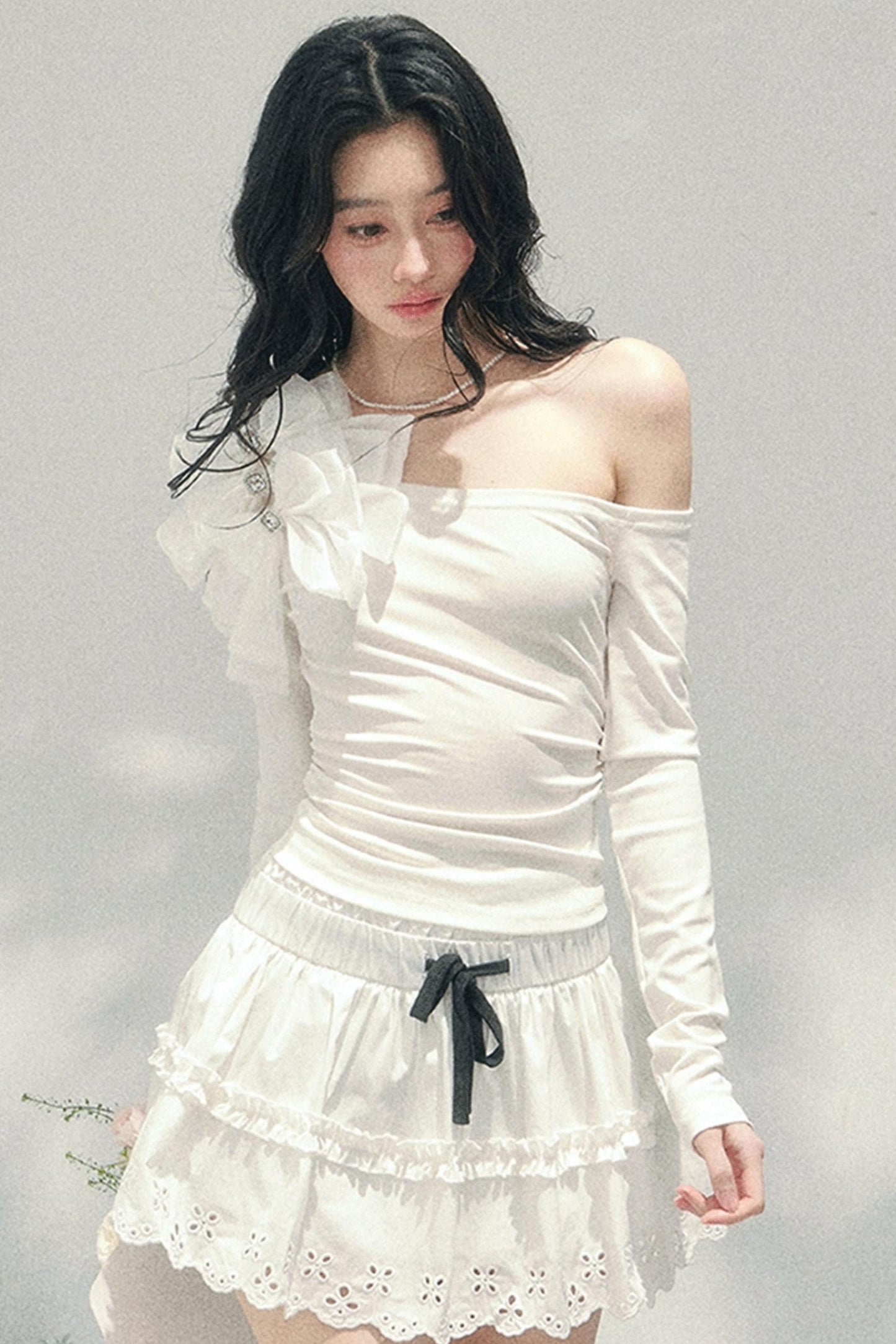 Morning Mist Off-Shoulder Top