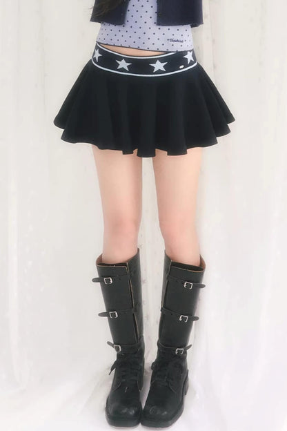 Color-Blocked Pleated Skirt