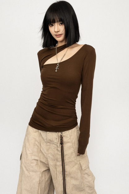 레트로 비대칭 리본 탑