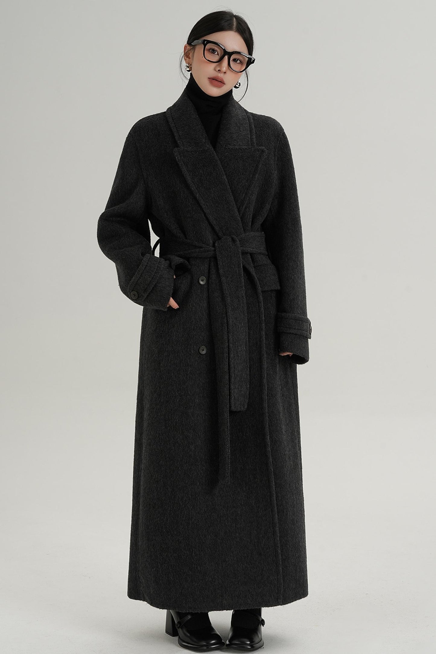 Woolen Long Silhouette Dress