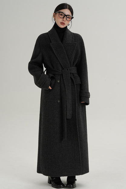 Woolen Long Silhouette Dress