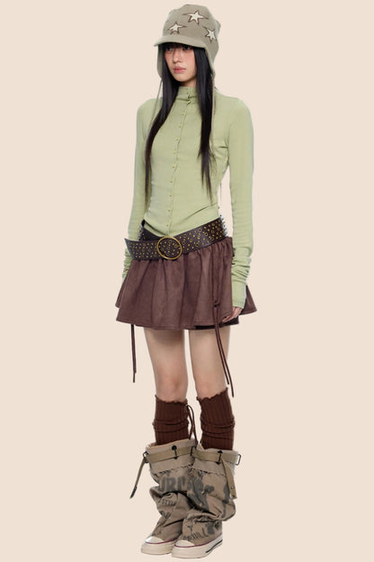 Lightweight Pleated Cardigan